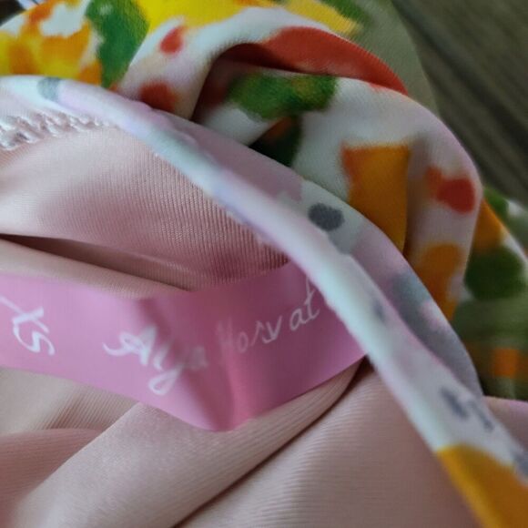 Alja Horvat Anthropologie Swimsuit XS Colorful‎ Mixed Media Floral One-Piece - Picture 5 of 6